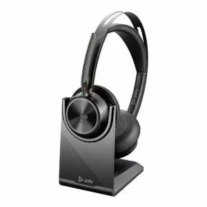Plantronics HP Poly Voyager Focus 2 UC Stereo Headset ANC with BT700 Dongle, USB-A - With Bonus Stand